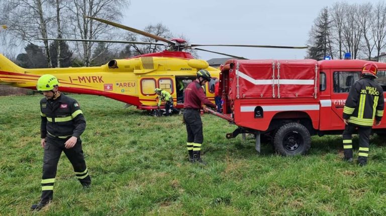 Vertemate con Minoprio (Como): “biker” si schianta, recuperato e ricoverato