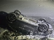 Mesocco zona San Bernardino, auto si ribalta: in salvo i tre occupanti