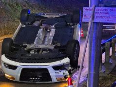 Pura direzione Caslano: auto finisce ruote all’aria, conducente contusa