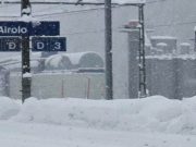 Neve in quantità sull’Alto Ticino, chiusa da Airolo la strada della Val Bedretto