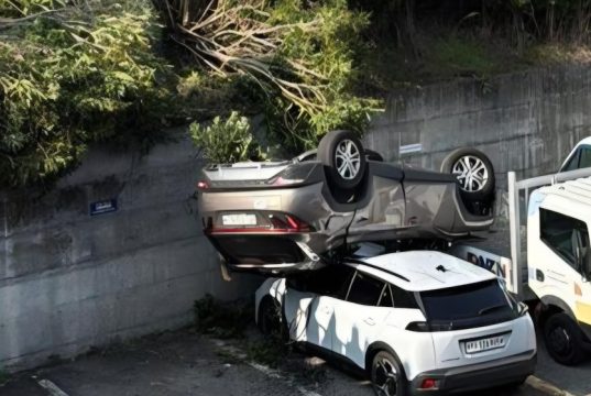 Losone: tamponamento, fuga, volo nel vuoto, schianto. Due feriti