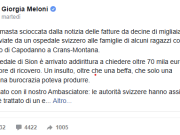 Meloni “schockiert” über Schweizer Spitalrechnung: ein Lehrstück in Sachen Unwissenheit