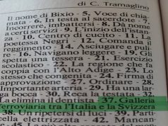 Colpo di stiletto / «Galleria italo-svizzera». E in croce va l’enigmista…