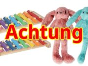Achtung bei Flying Tiger, doppelter Schock: Erstickungsgefahr bei Xylophon und Teddy-Bären!
