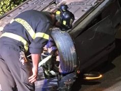 Como: auto si ribalta sulla via Per Brunate, quasi illeso il conducente
